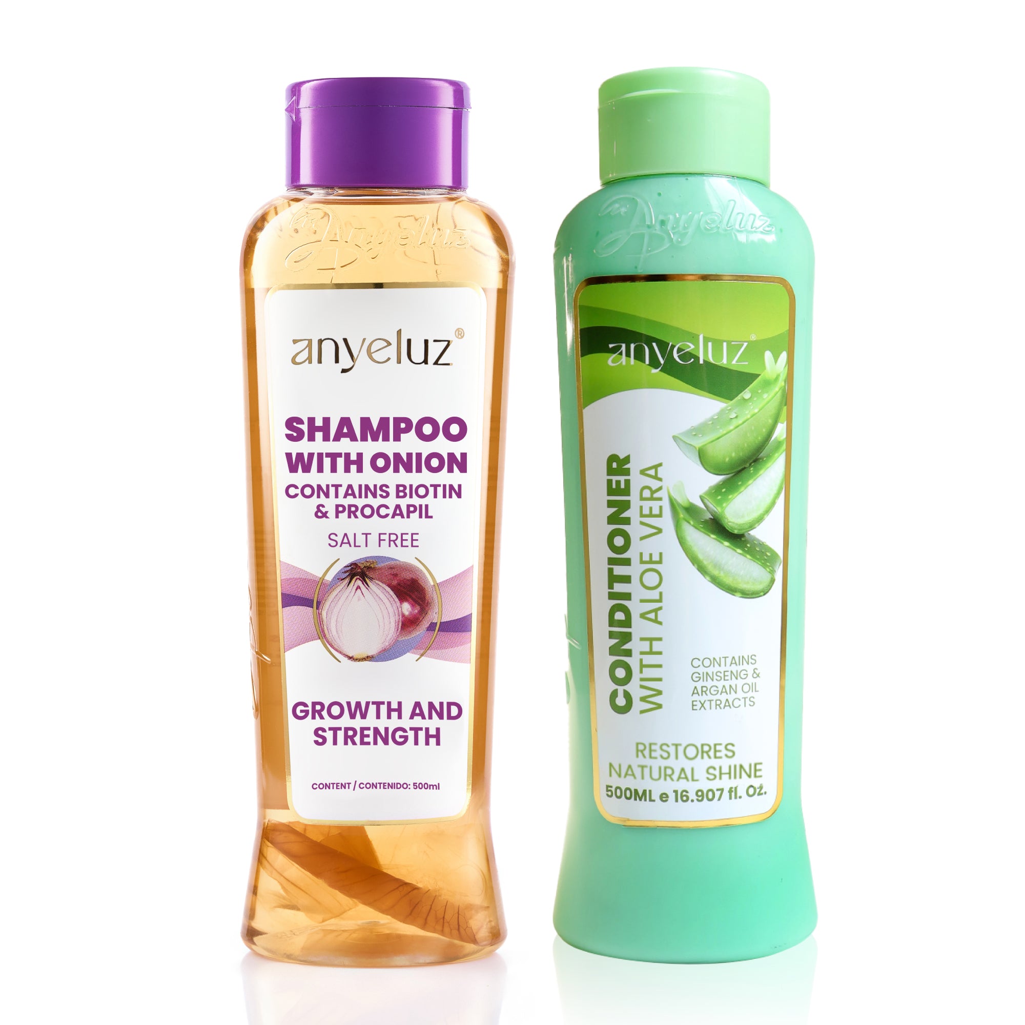 DUO ONION SHAMPOO AND ALOE VERA CONDITIONER KIT - ANYELUZ