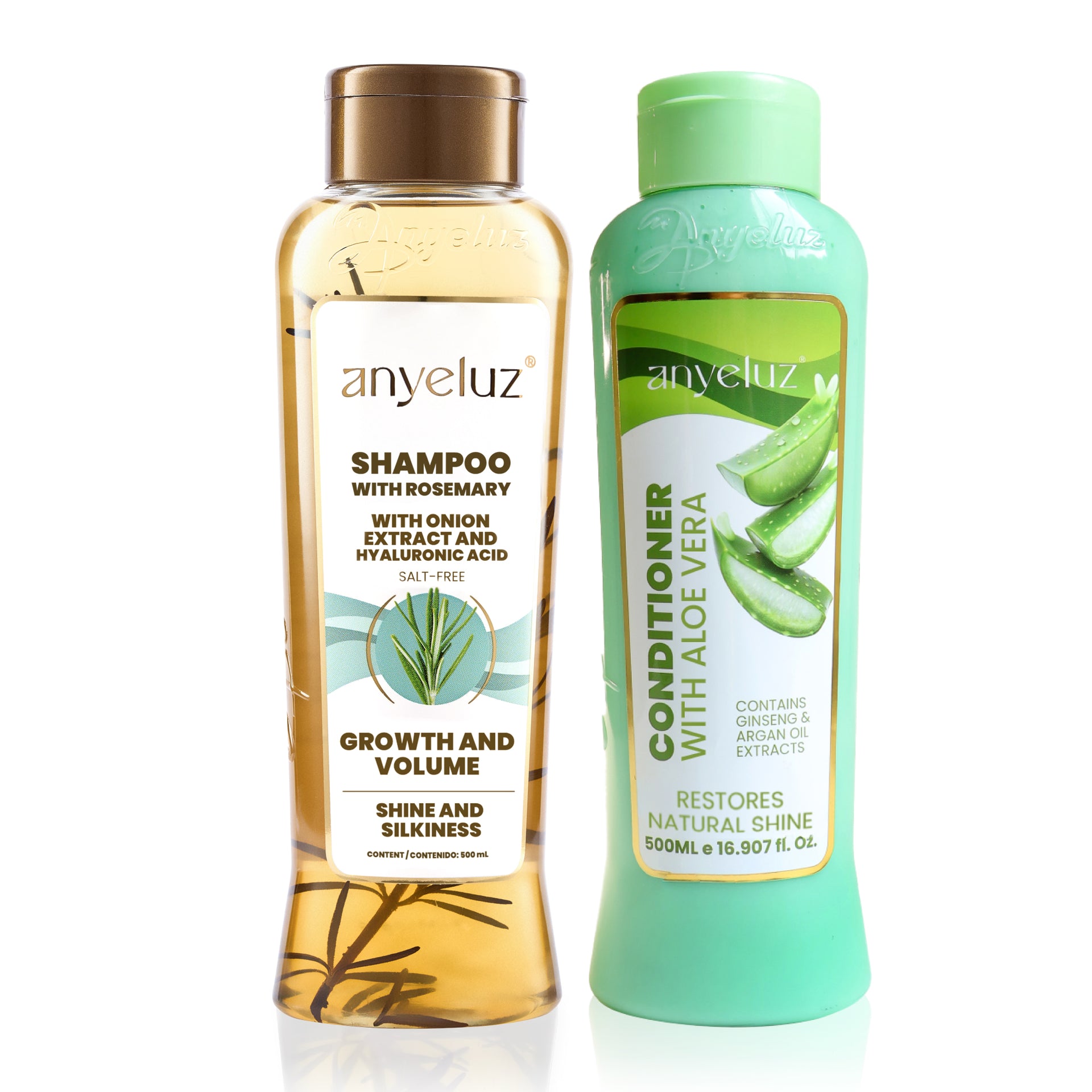 DUO ROSEMARY SHAMPOO AND ALOE VERA CONDITIONER KIT – Anyeluz USA